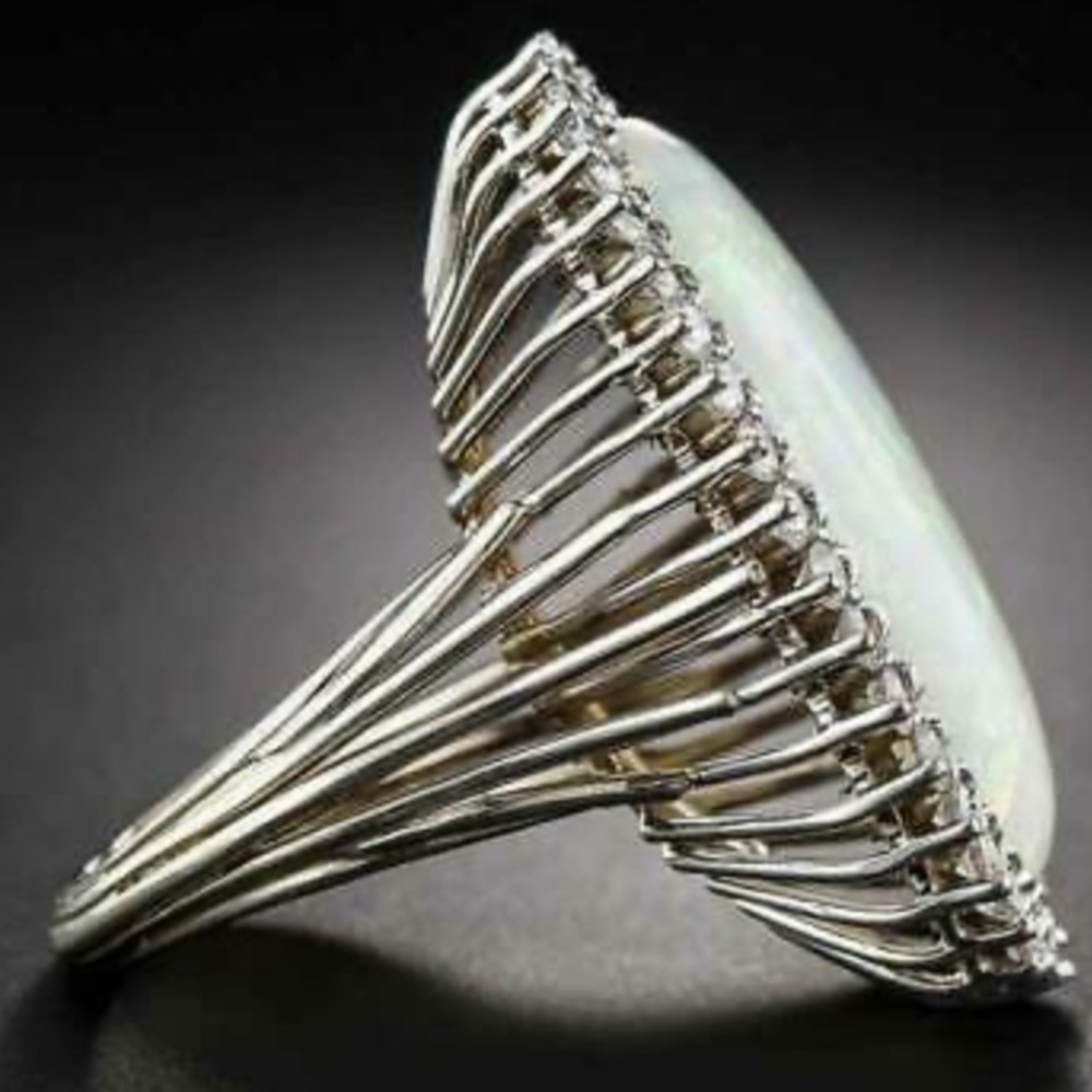 NEW 925 Sterling silver Opal Ring - Picture 4 of 4